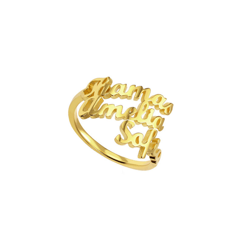 Custom Double Name Ring