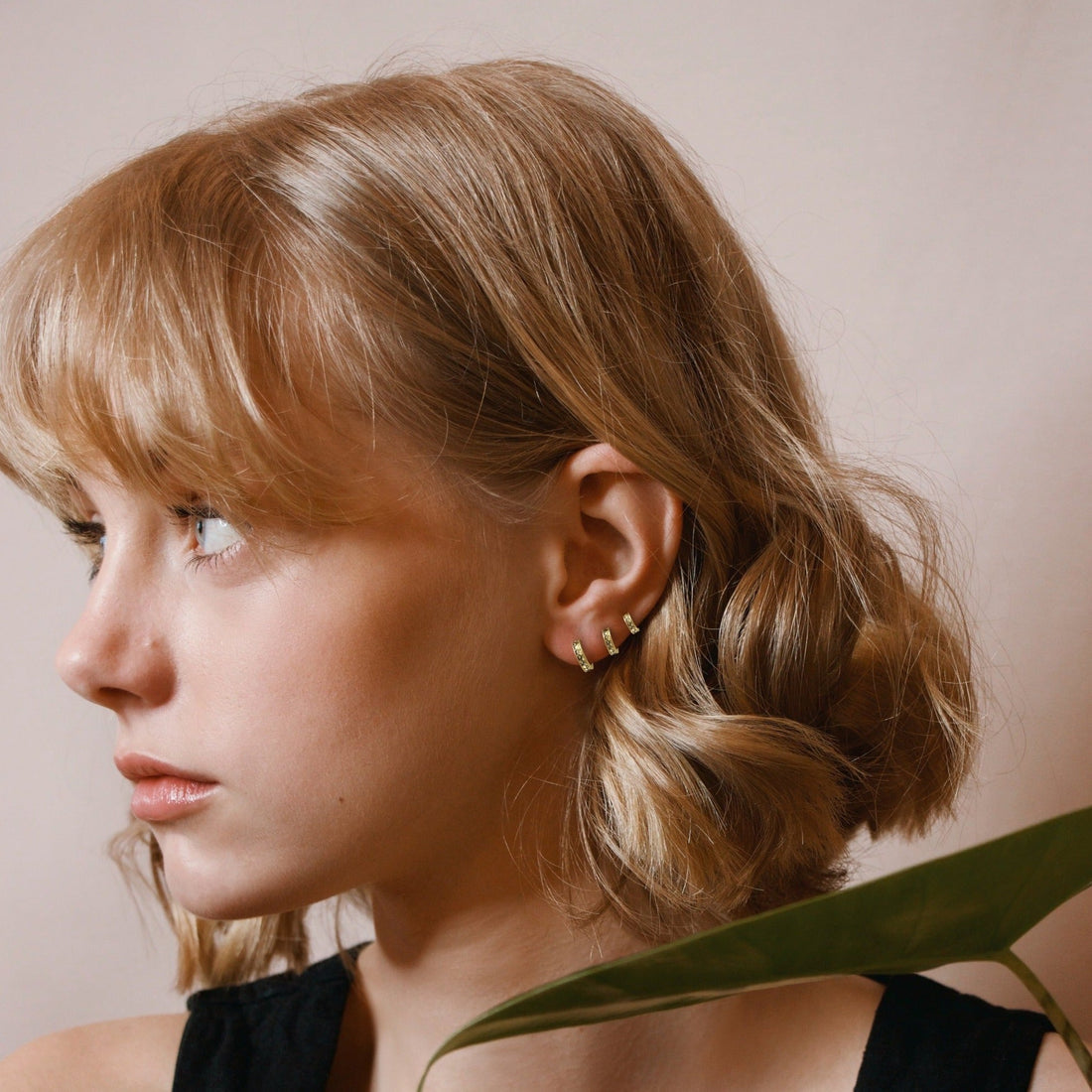 Pave Hoop Earrings