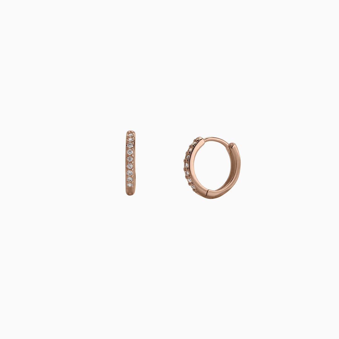 Pave Hoop Earrings