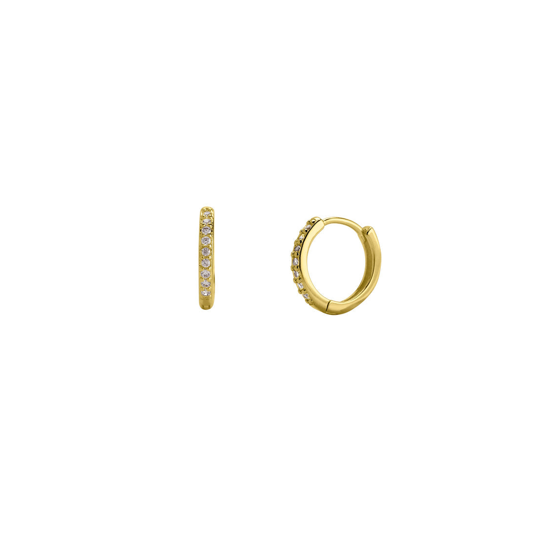 Pave Hoop Earrings