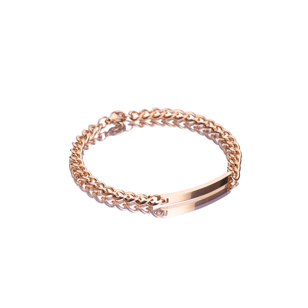 Bracelet personnalisé avec lettrage en acier inoxydable