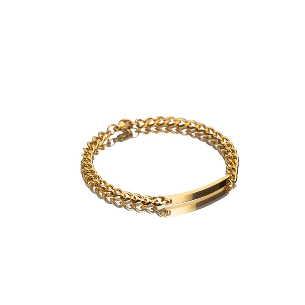 Bracelet personnalisé avec lettrage en acier inoxydable