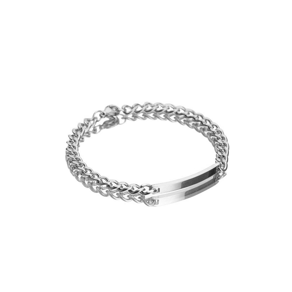 Bracelet personnalisé avec lettrage en acier inoxydable
