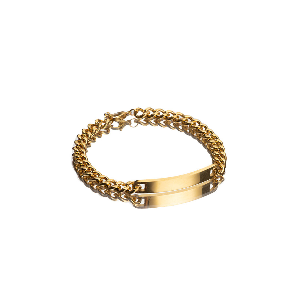 Bracelet personnalisé avec lettrage en acier inoxydable