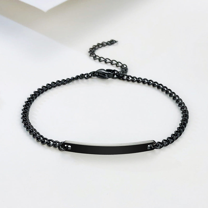 Bracelet personnalisé avec lettrage en acier inoxydable