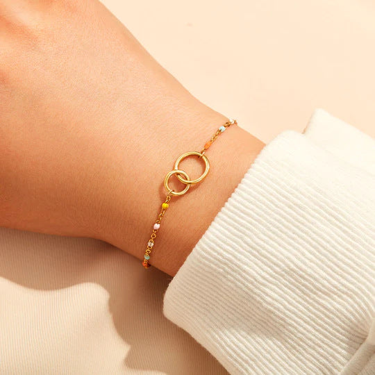 Bracelet à double anneau cadeau pour filles