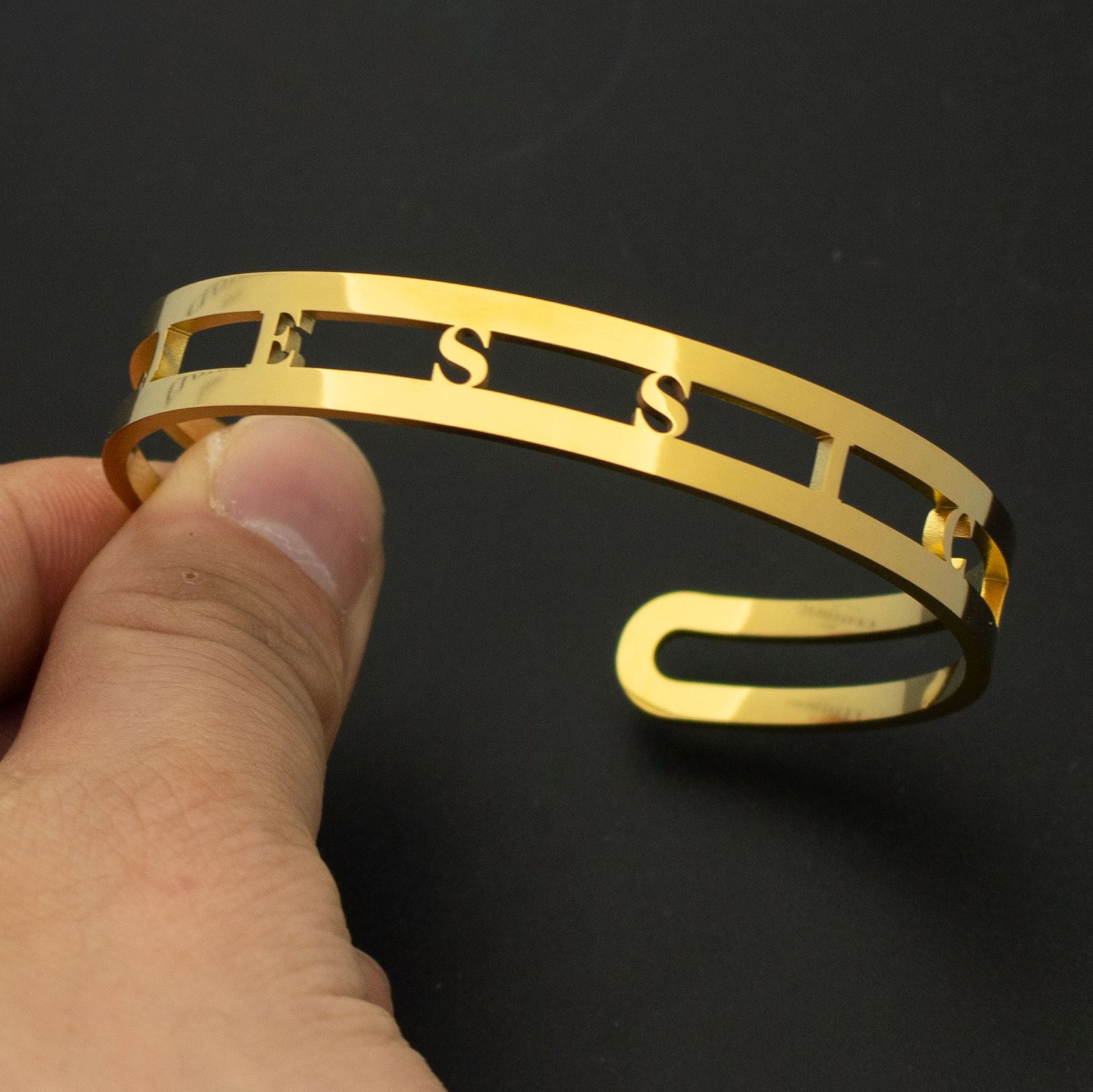Custom Name Bangle Bracelet