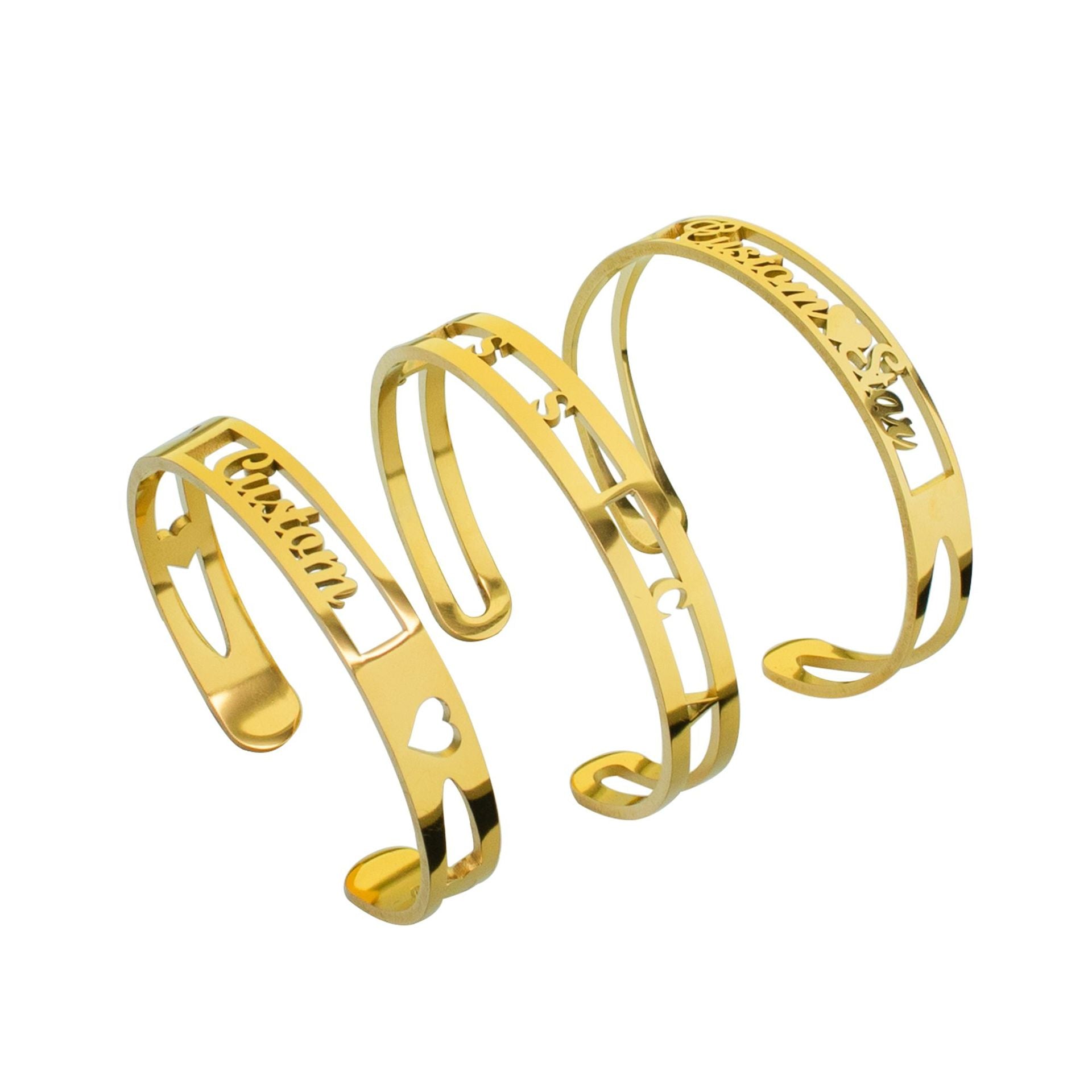 Custom Name Bangle Bracelet