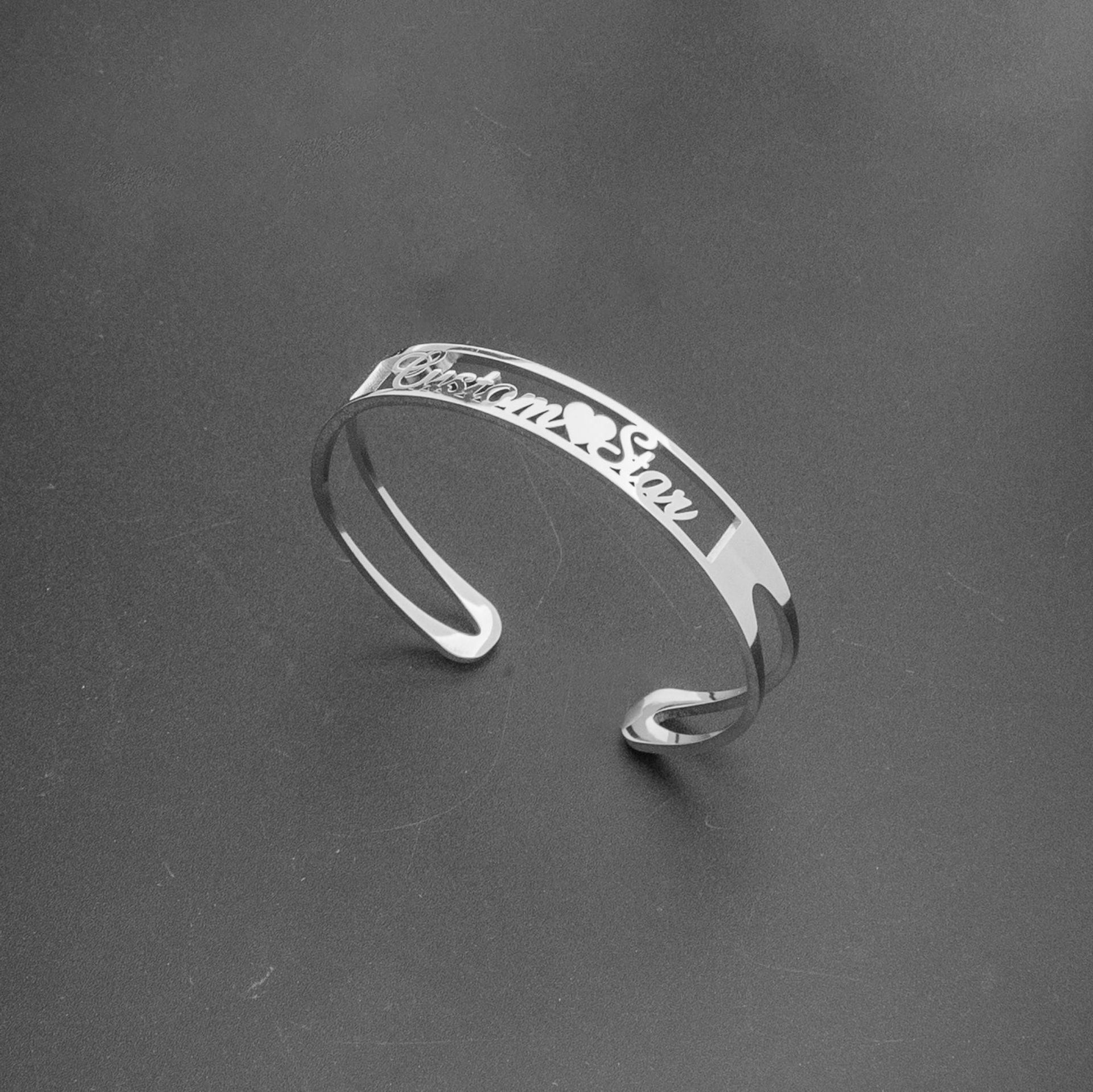 Custom Name Bangle Bracelet