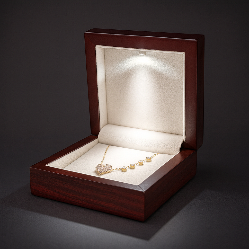 Luxury Wooden Gift Box with LED Spot