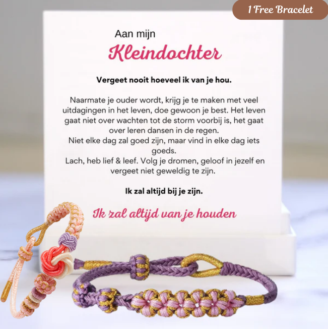 To My Granddaughter - Blossom knot bracelet