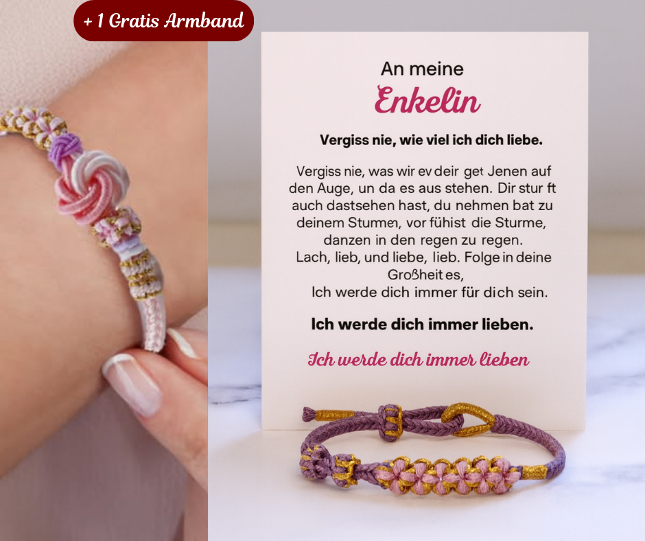 To My Granddaughter - Blossom knot bracelet
