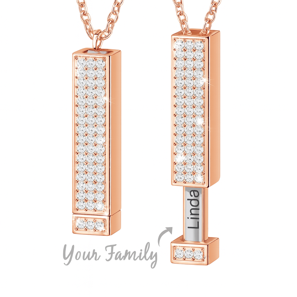 Hidden "I Love You" Message Diamond Necklace
