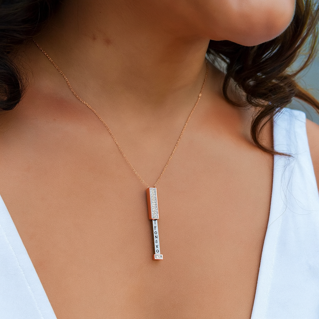 Hidden "I Love You" Message Diamond Necklace