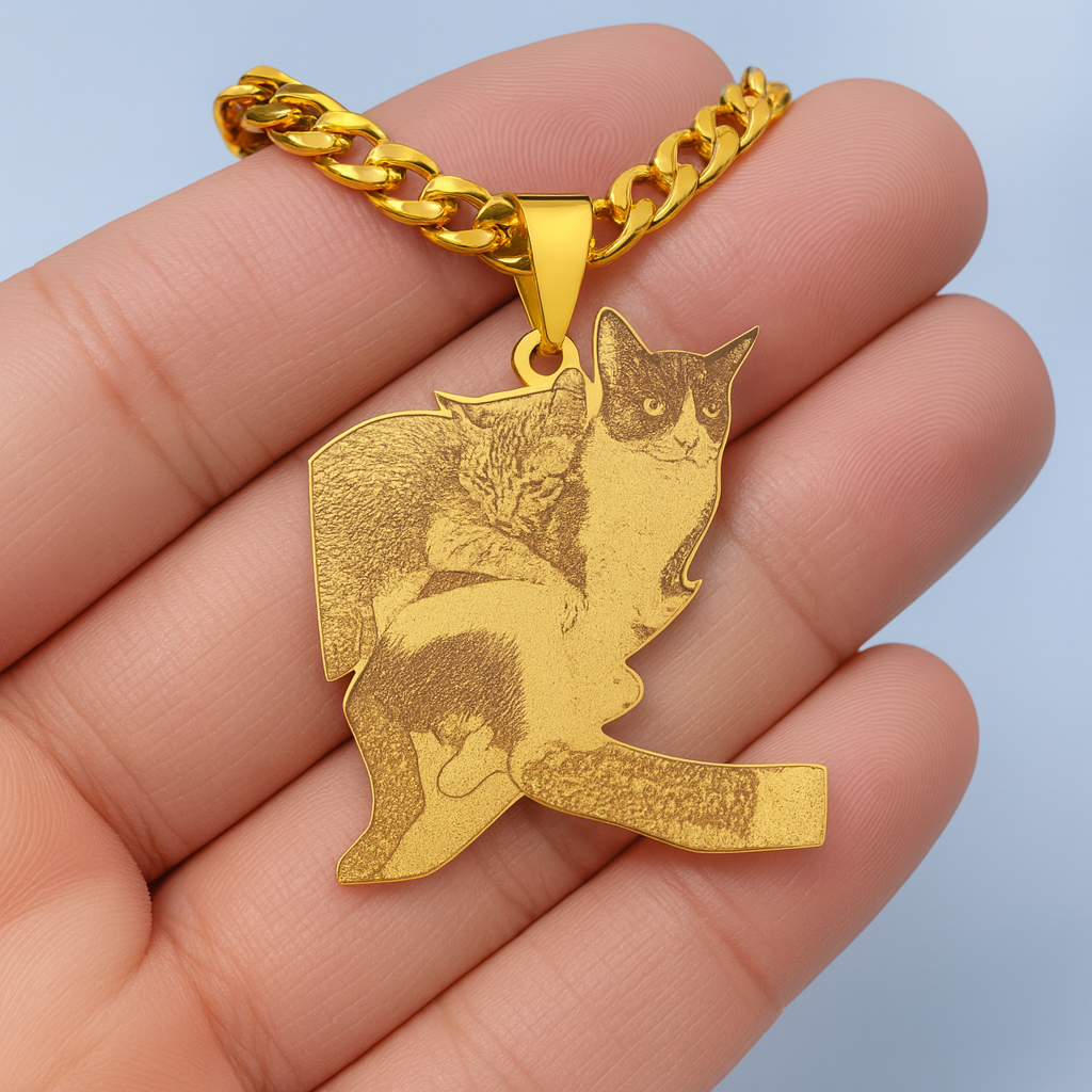 Personalized Laser Pet Photo Necklace