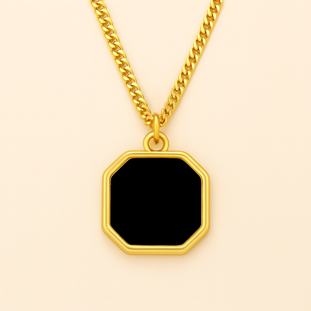 Collier magique personnalisé carré activé par la chaleur avec image cachée